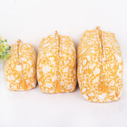 Block Printed Large Toiletry Bag, Waterproof Wash Bag, Makeup Bag, Cosmetic Bag, Travel Bag with Pockets, Jumbo Wash Bag Assorted
